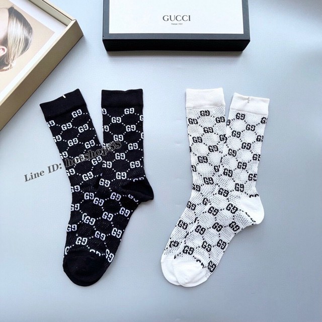 gucci古奇專櫃爆款GG系列男女款網紗絲襪中筒襪 mmyj1812